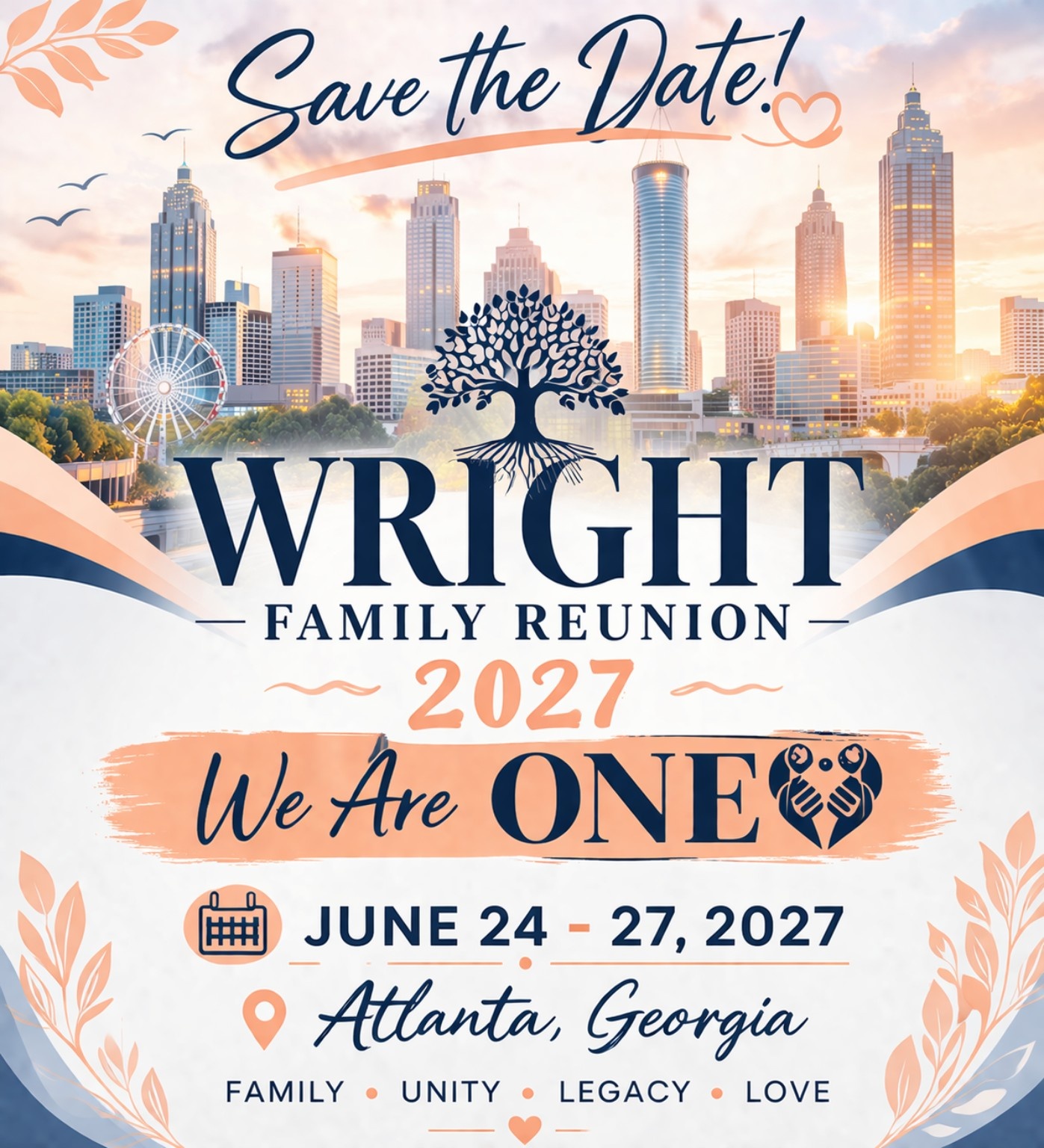 Wright Family Reunion 2027 Save the Date
